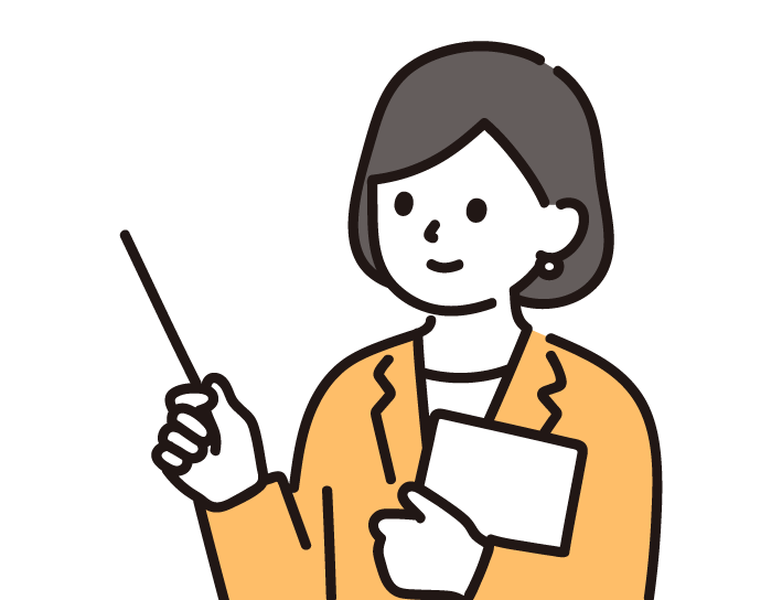 外国人材定着について問題定義している女性のイラスト